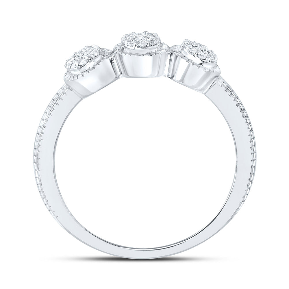 10K Yellow Or White Gold 1/6 Cttw Natural Diamond Nk Fashion Oval Bridal Anniversary Wedding Engagement Band Ring