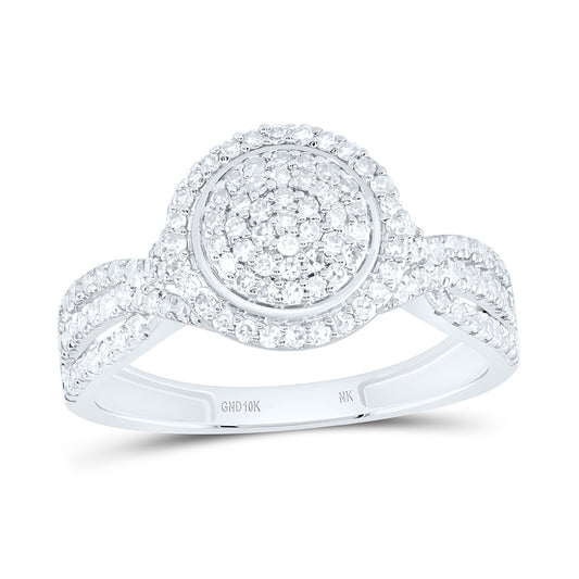 10K Yellow Or White Gold 1/2 Cttw Natural Diamond Nk Fashion Round Bridal Anniversary Wedding Engagement Band Ring