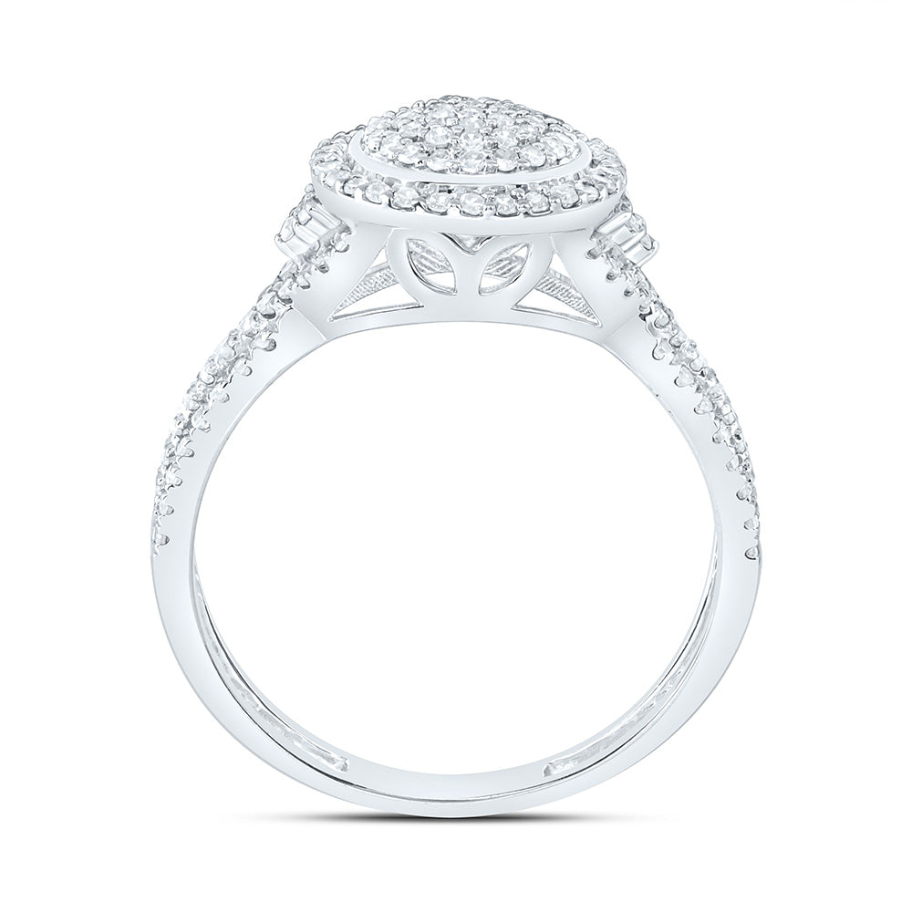 10K Yellow Or White Gold 1/2 Cttw Natural Diamond Nk Fashion Round Bridal Anniversary Wedding Engagement Band Ring