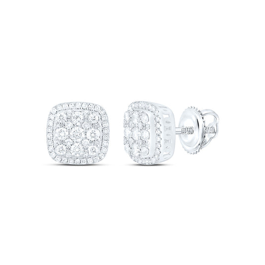 10K Yellow Or White Gold 1/2 Cttw Natural Diamond Nk Fashion Cushion Earring