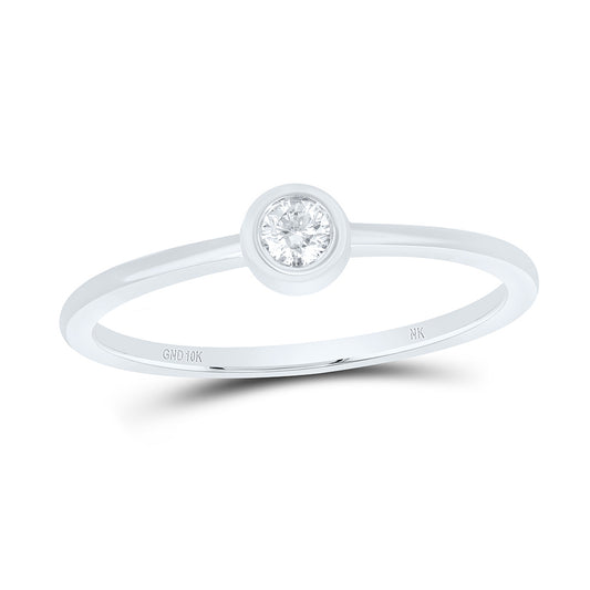 10K Yellow Or White Gold 1/12 Cttw Natural Diamond Nk Gift Round Bridal Anniversary Wedding Engagement Band Ring