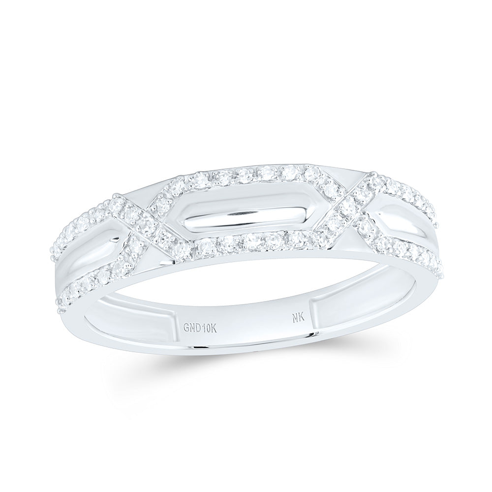 10K Yellow Or White Gold 5/8 Cttw Natural Diamond Nk Fashion Square Bridal Anniversary Wedding Engagement Band Ring Trio Set