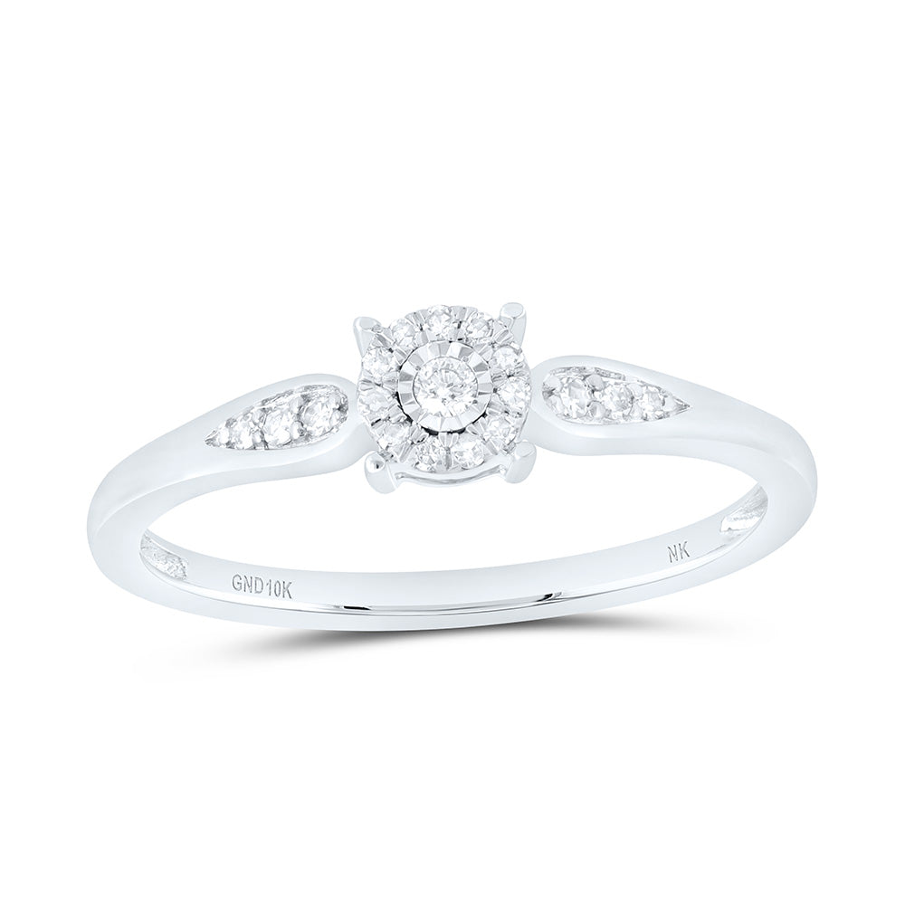 10K Yellow Or White Gold 1/10 Cttw Natural Diamond Nk Gift Round Bridal Anniversary Wedding Engagement Band Ring
