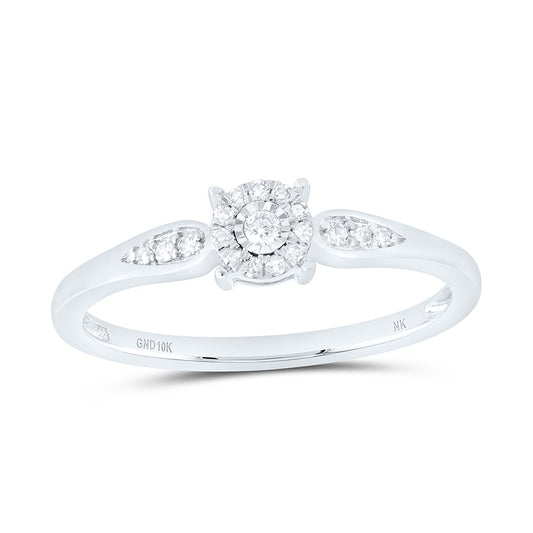 10K Yellow Or White Gold 1/10 Cttw Natural Diamond Nk Gift Round Bridal Anniversary Wedding Engagement Band Ring