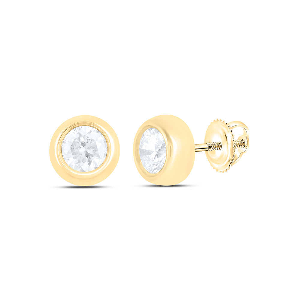 10K Yellow Or White Gold 1/6 Cttw Natural Diamond Nk Gift Round Earring