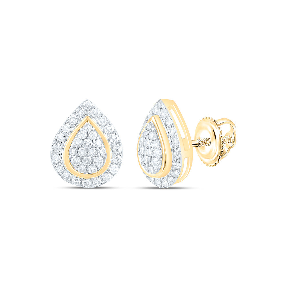 10K Yellow Or White Gold 1/6 Cttw Natural Diamond Nk Fashion Pear Earring