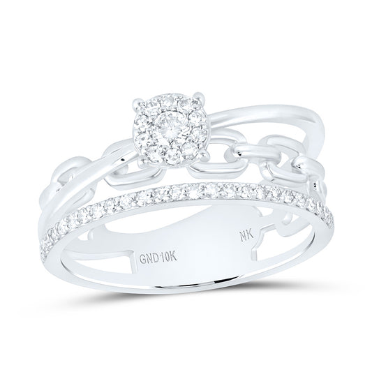 10K Yellow Or White Gold 1/4 Cttw Natural Diamond Nk Fashion Bridal Anniversary Wedding Engagement Band Ring