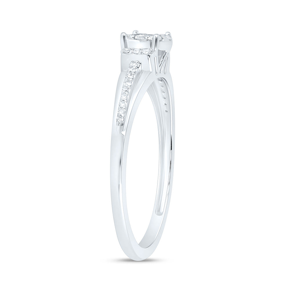 10K Yellow Or White Gold 1/4 Cttw Natural Diamond Nk Fashion Round Bridal Anniversary Wedding Engagement Band Ring
