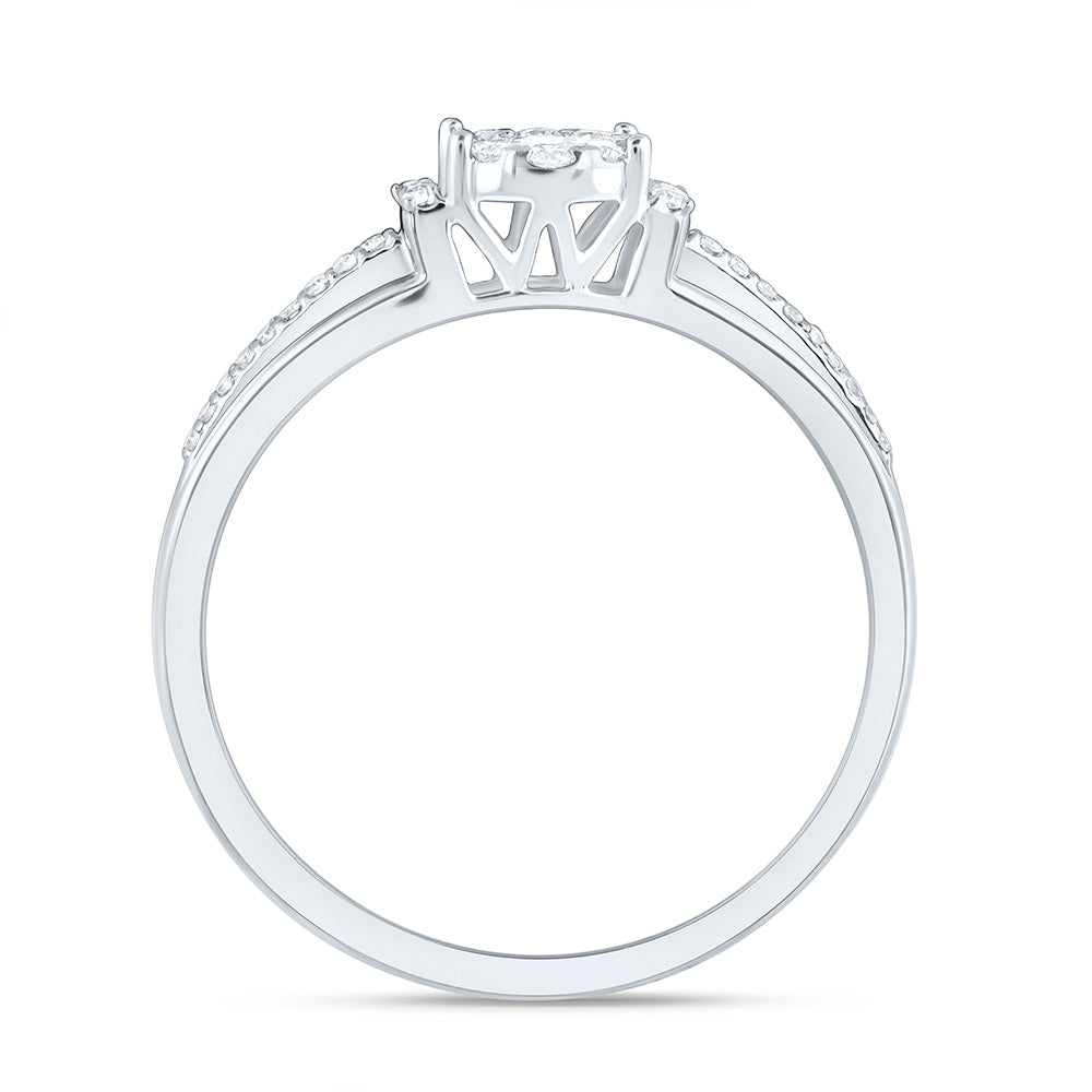 10K Yellow Or White Gold 1/4 Cttw Natural Diamond Nk Fashion Round Bridal Anniversary Wedding Engagement Band Ring