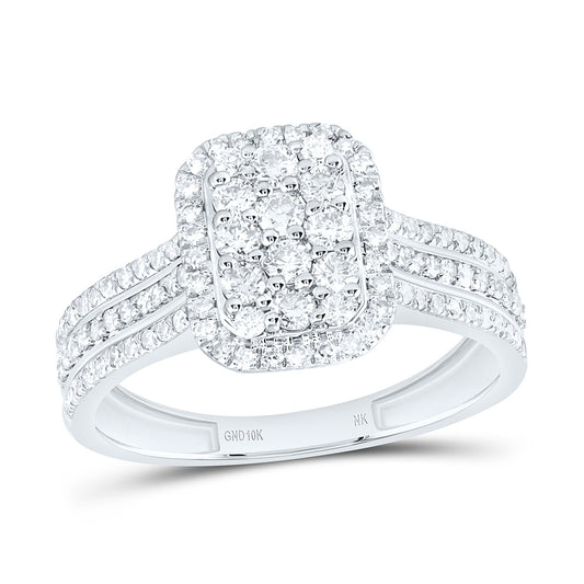 10K Yellow Or White Gold 5/8 Cttw Natural Diamond Nk Fashion Emerald Bridal Anniversary Wedding Engagement Band Ring