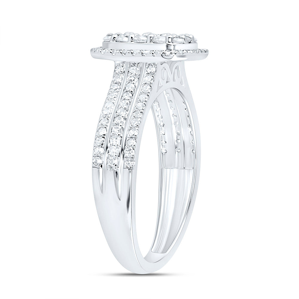 10K Yellow Or White Gold 5/8 Cttw Natural Diamond Nk Fashion Emerald Bridal Anniversary Wedding Engagement Band Ring