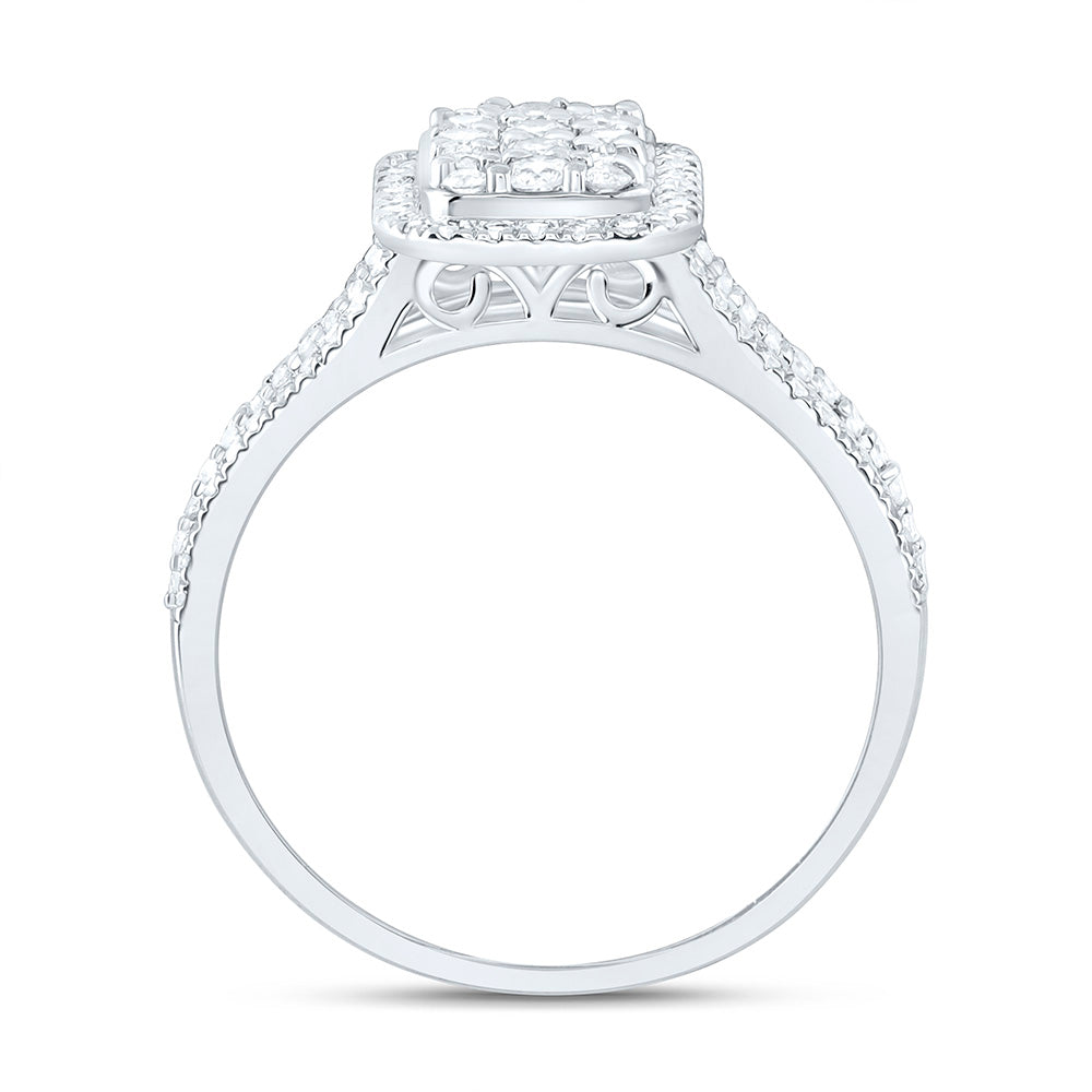 10K Yellow Or White Gold 5/8 Cttw Natural Diamond Nk Fashion Emerald Bridal Anniversary Wedding Engagement Band Ring