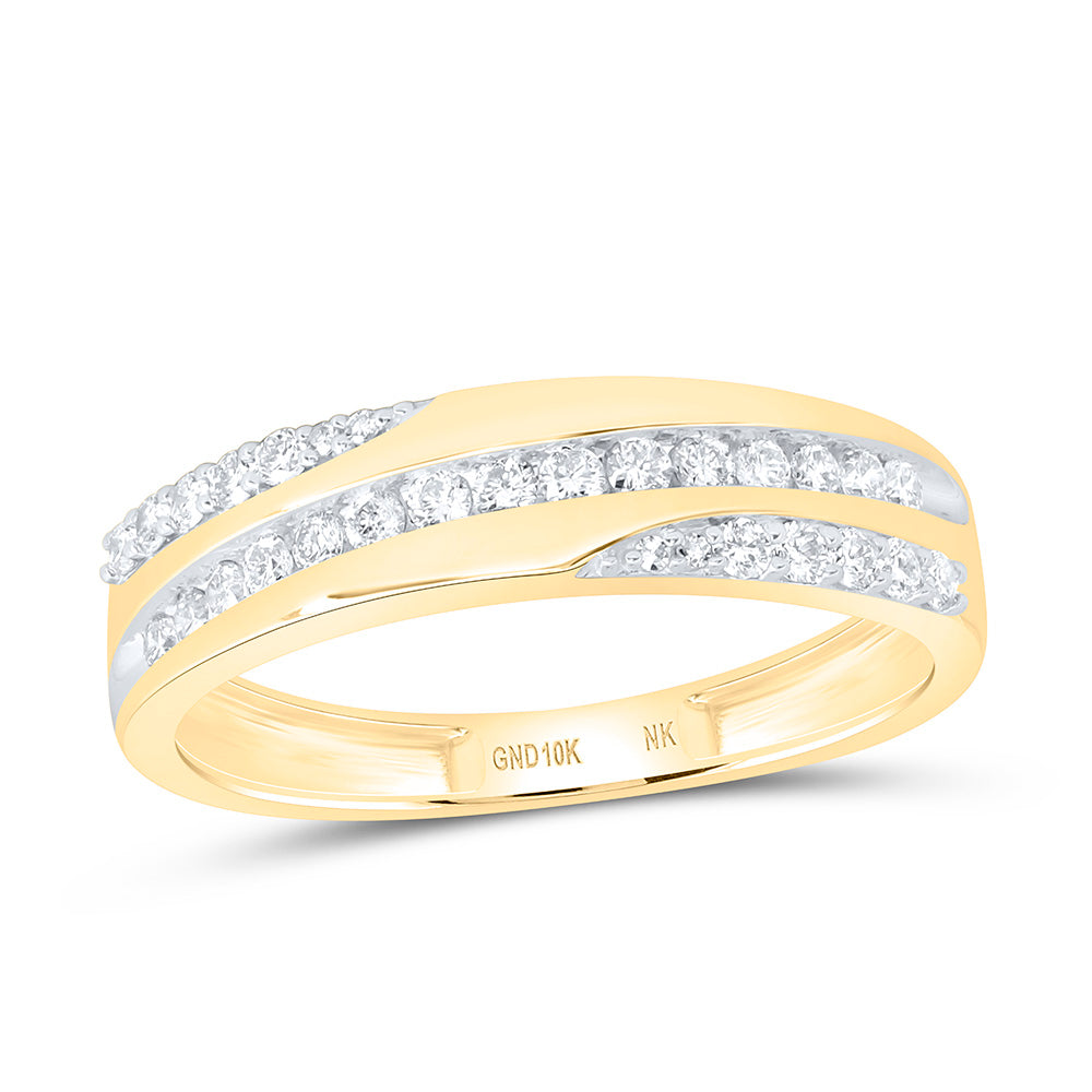 10K Yellow Or White Gold 1 1/2 Cttw Natural Diamond Nk Fashion Pear Bridal Anniversary Wedding Engagement Band Ring Trio Set
