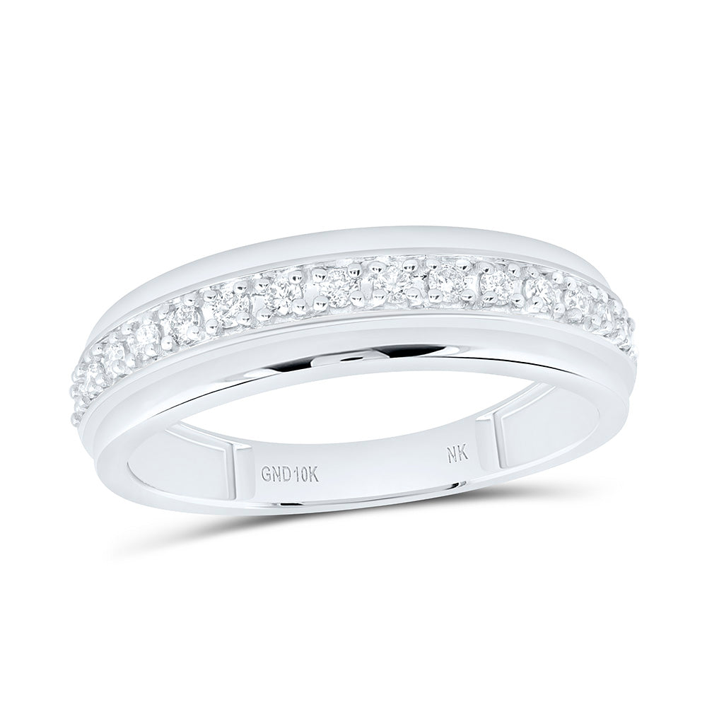 10K Yellow Or White Gold 1 1/3 Cttw Natural Diamond Nk Fashion Square Bridal Anniversary Wedding Engagement Band Ring Trio Set