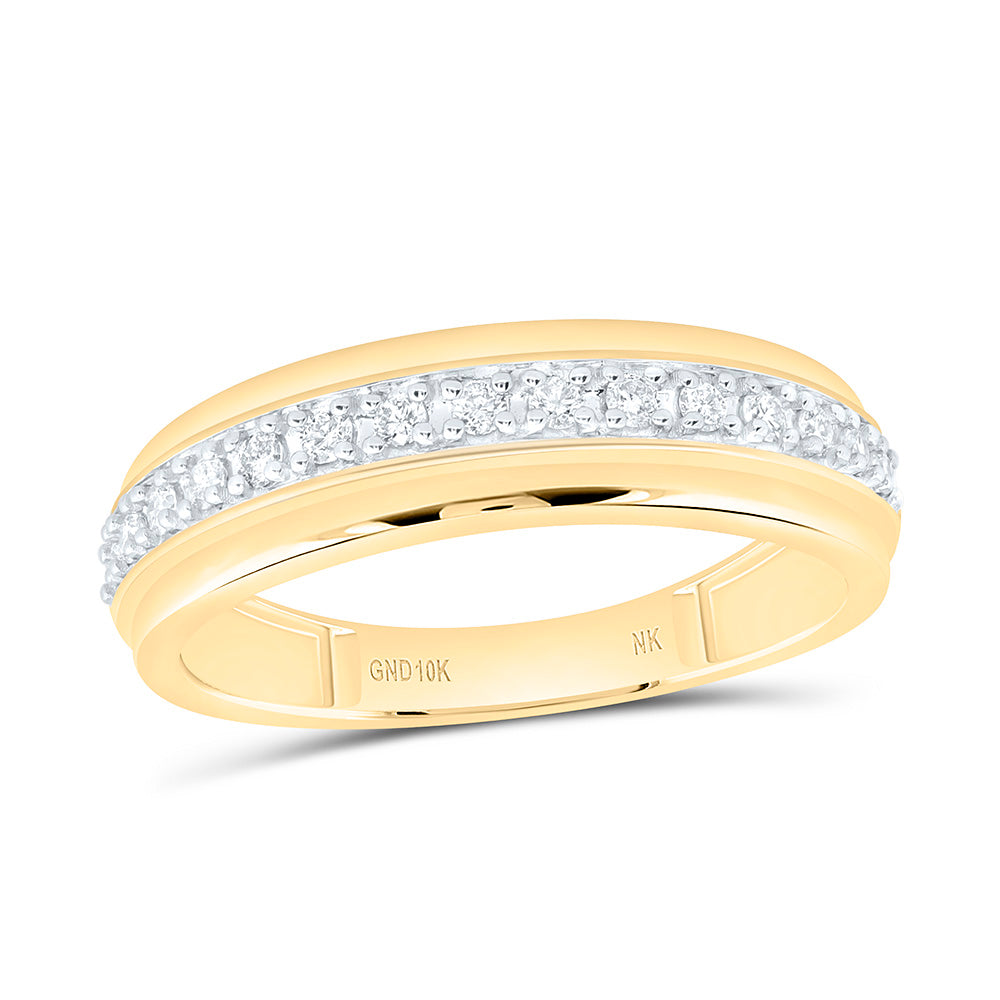 10K Yellow Or White Gold 1 1/3 Cttw Natural Diamond Nk Fashion Square Bridal Anniversary Wedding Engagement Band Ring Trio Set