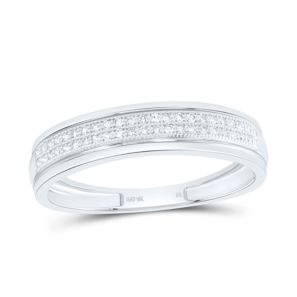 10K Yellow Or White Gold 3/4 Cttw Natural Diamond Nk Fashion Bridal Anniversary Wedding Engagement Band Ring Trio Set