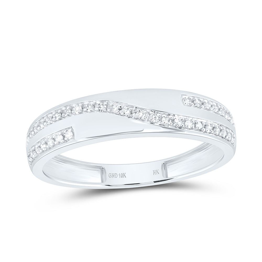 10K Yellow Or White Gold 1/2 Cttw Natural Diamond Nk Fashion Round Bridal Anniversary Wedding Engagement Band Ring Trio Set