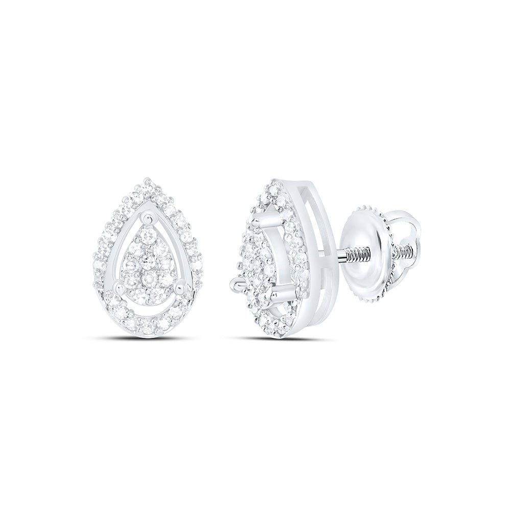 10K Yellow Or White Gold 1/5 Cttw Natural Diamond Nk Fashion Pear Earring