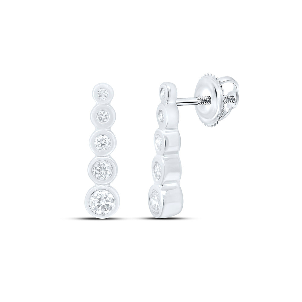 10K Yellow Or White Gold 1/5 Cttw Natural Diamond Cn Fashion Earring