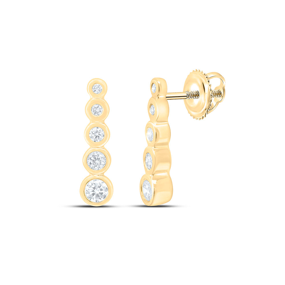 10K Yellow Or White Gold 1/5 Cttw Natural Diamond Cn Fashion Earring