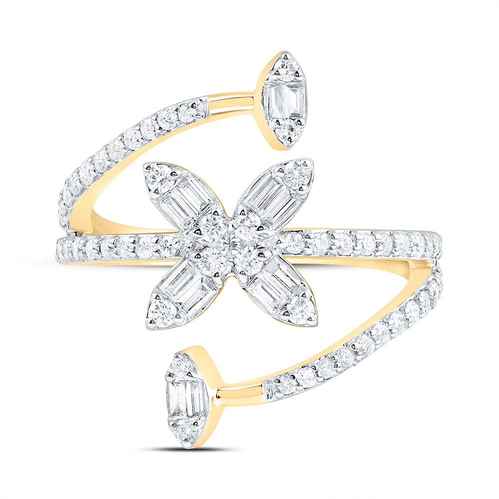 14K Yellow Or Rose Gold 5/8 Cttw Natural Diamond Ana M Fashion Bridal Anniversary Wedding Engagement Band Ring