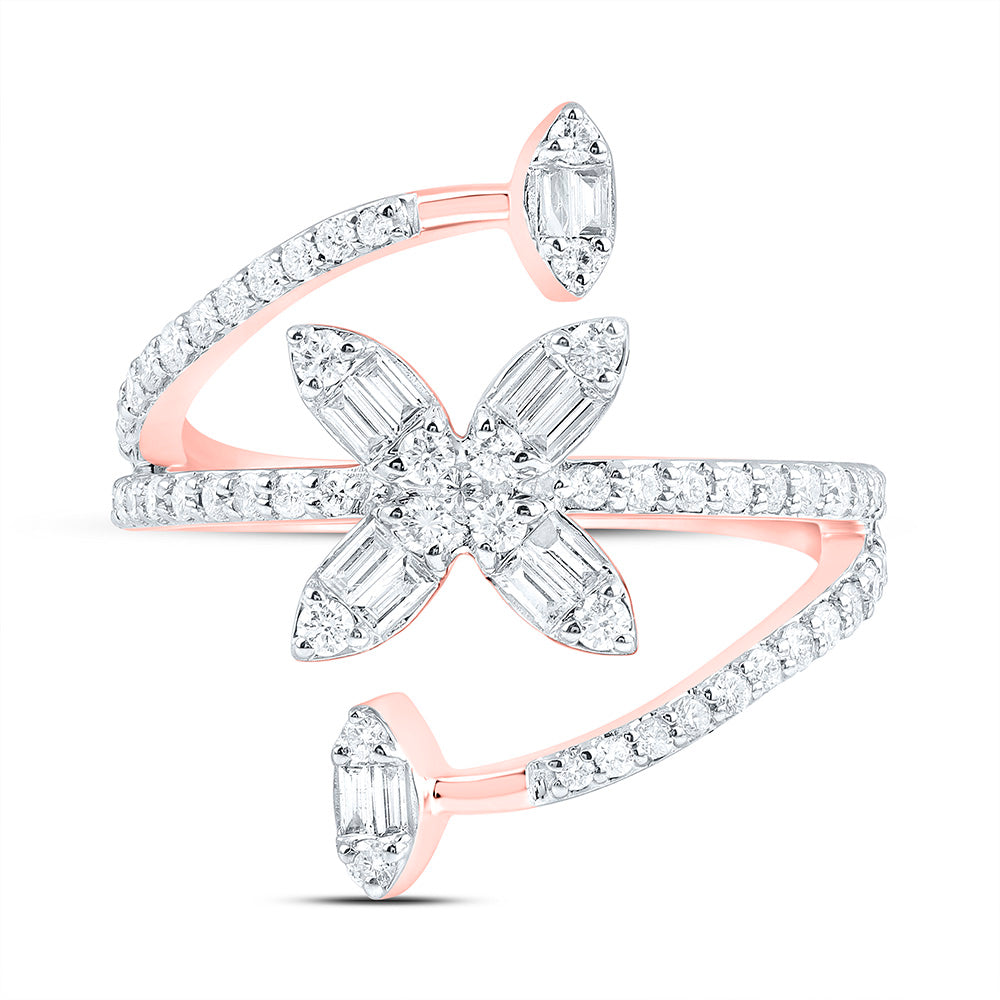 14K Yellow Or Rose Gold 5/8 Cttw Natural Diamond Ana M Fashion Bridal Anniversary Wedding Engagement Band Ring