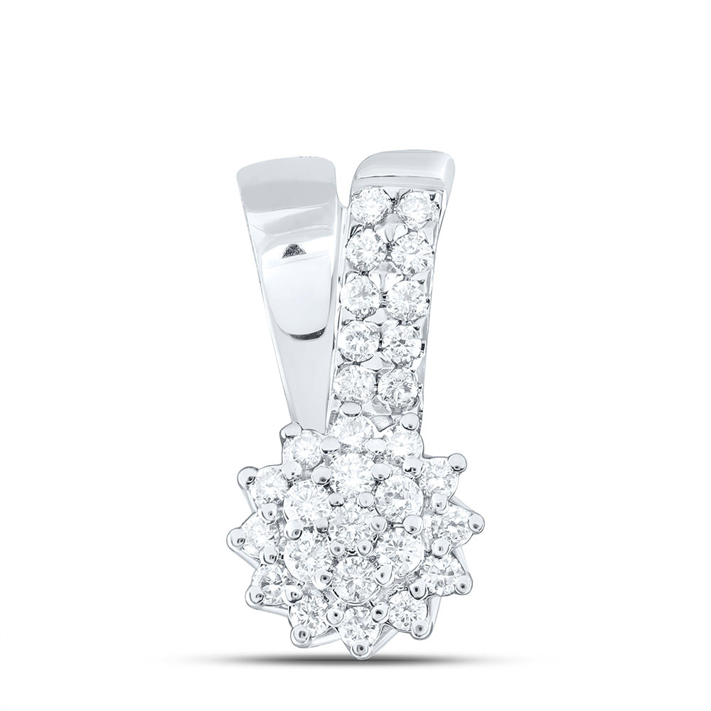 10K Yellow Or White Gold 3/8 Cttw Natural Diamond Ana M Fashion Pendant