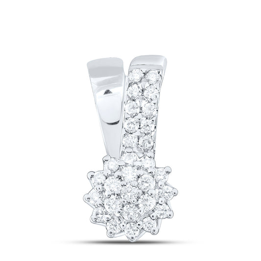 10K Yellow Or White Gold 3/8 Cttw Natural Diamond Ana M Fashion Pendant