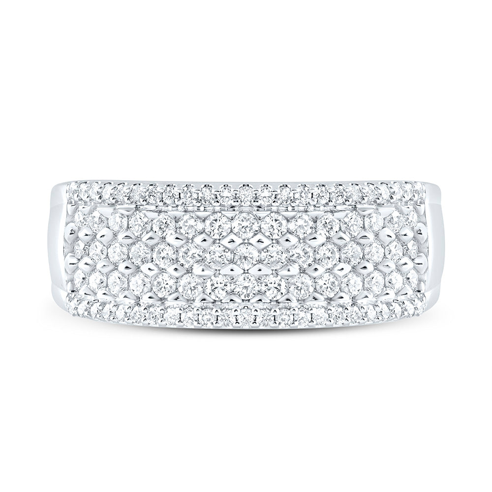 14K Yellow Or White Gold 7/8 Cttw Natural Diamond Cn Mens Bridal Anniversary Wedding Engagement Band Ring