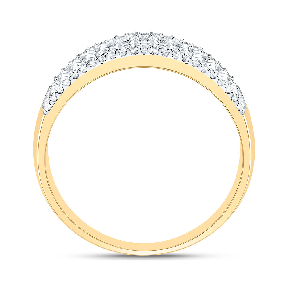 14K Yellow Or White Gold 7/8 Cttw Natural Diamond Cn Mens Bridal Anniversary Wedding Engagement Band Ring