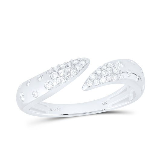 14K Yellow Or White Gold 1/4 Cttw Natural Diamond Ana M Fashion Bridal Anniversary Wedding Engagement Band Ring