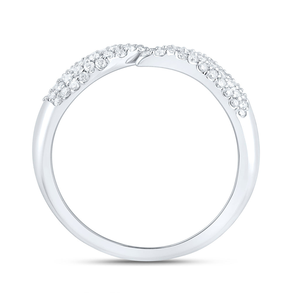 14K Yellow Or White Gold 3/8 Cttw Natural Diamond Ana M Fashion Bridal Anniversary Wedding Engagement Band Ring