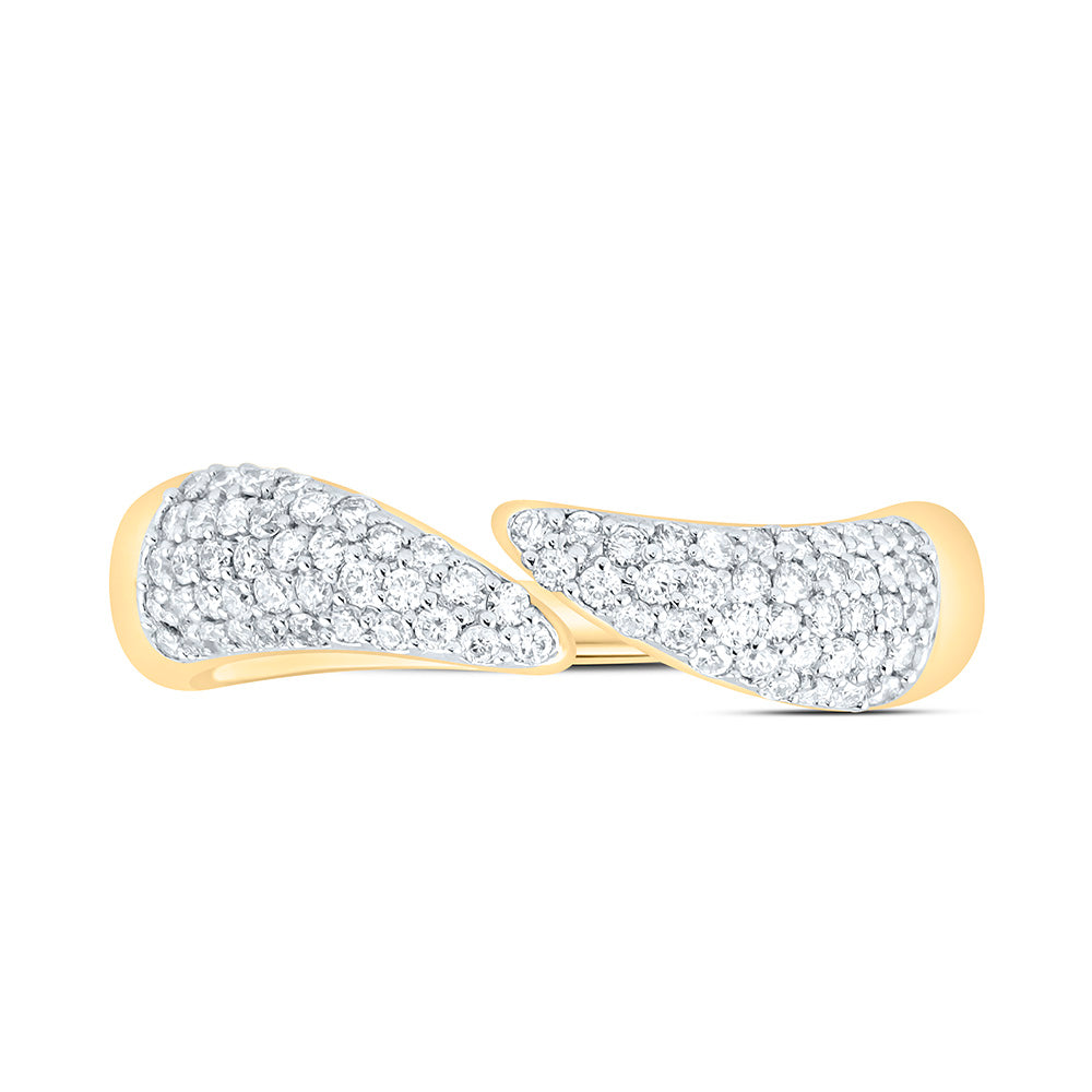 14K Yellow Or White Gold 3/8 Cttw Natural Diamond Ana M Fashion Bridal Anniversary Wedding Engagement Band Ring