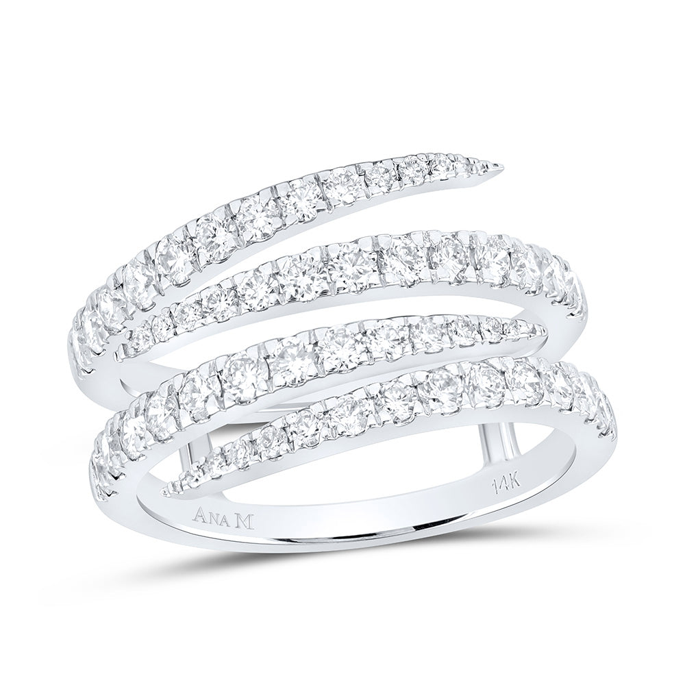 14K Yellow Or White Gold 1 Cttw Natural Diamond Ana M Fashion Bridal Anniversary Wedding Engagement Band Ring