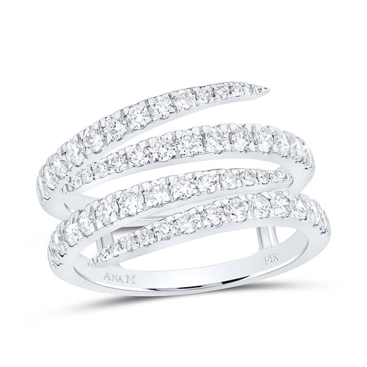 14K Yellow Or White Gold 1 Cttw Natural Diamond Ana M Fashion Bridal Anniversary Wedding Engagement Band Ring