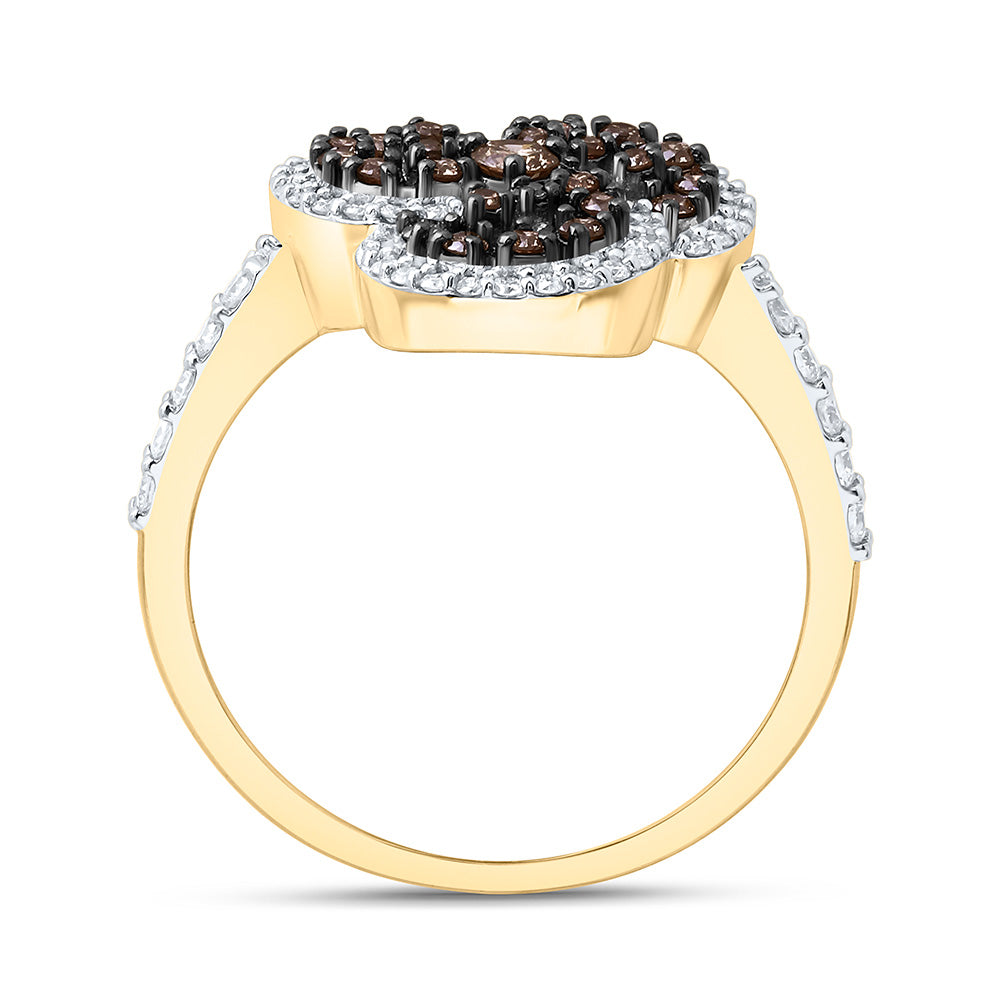 10K Yellow Or White Or Rose Gold 1/2 Cttw Natural Diamond Cn Fashion Trinity Round Bridal Anniversary Wedding Engagement Band Ring