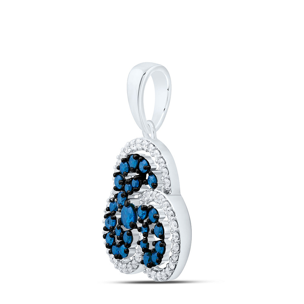 10K Yellow Or White Or Rose Gold 5/8 Cttw Natural Diamond Cn Fashion Trinity Pendant