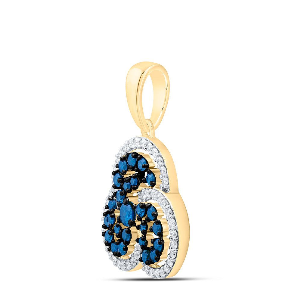 10K Yellow Or White Or Rose Gold 5/8 Cttw Natural Diamond Cn Fashion Trinity Pendant
