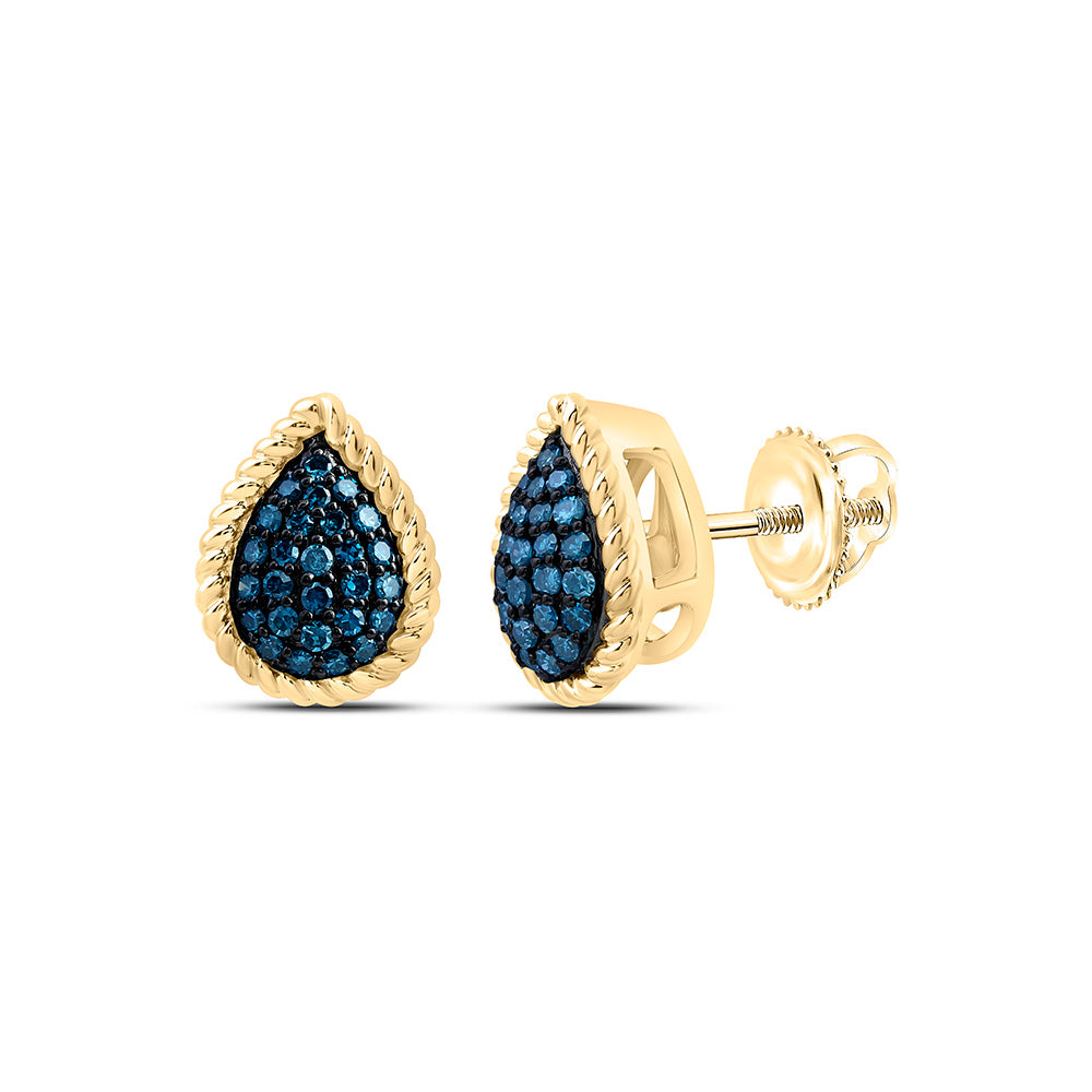 10K Yellow Or White Or Rose Gold 1/4 Cttw Natural Diamond Fashion Natural Pear Earring
