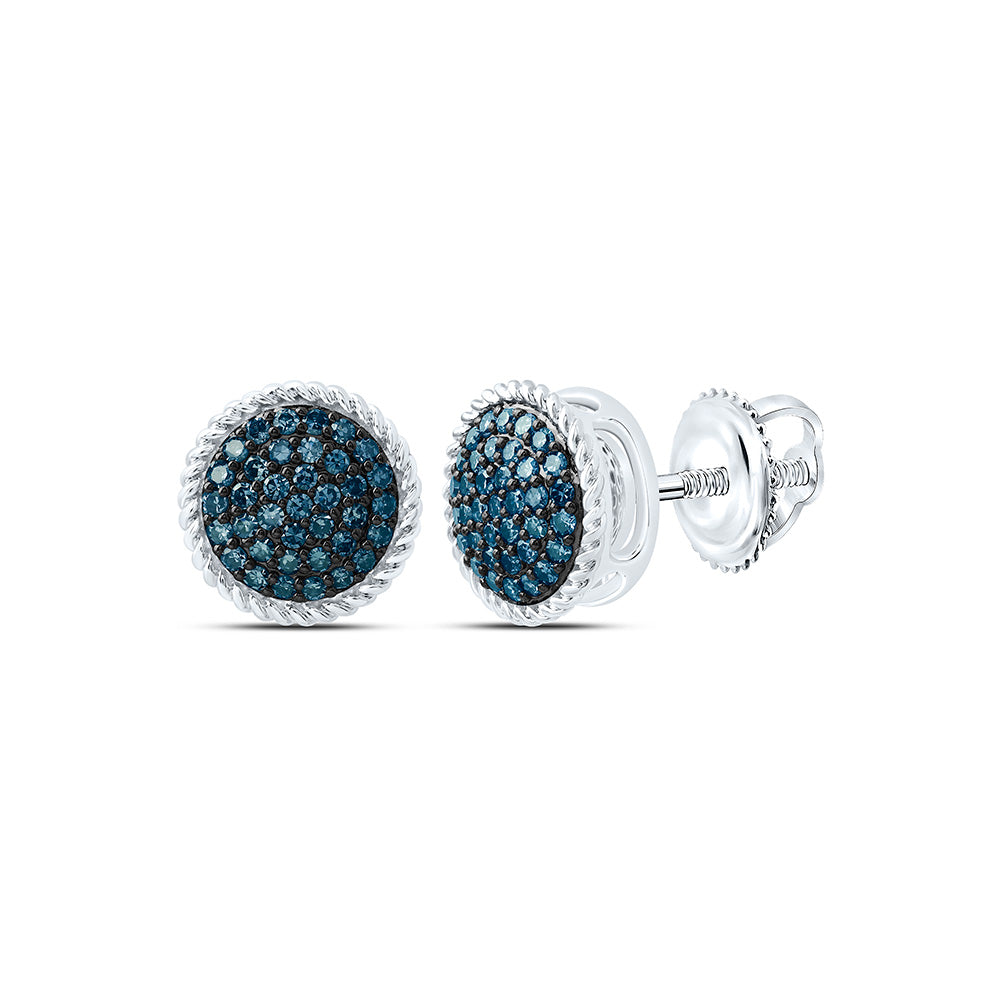 10K Yellow Or White Or Rose Gold 3/8 Cttw Natural Diamond Fashion Natural Round Earring
