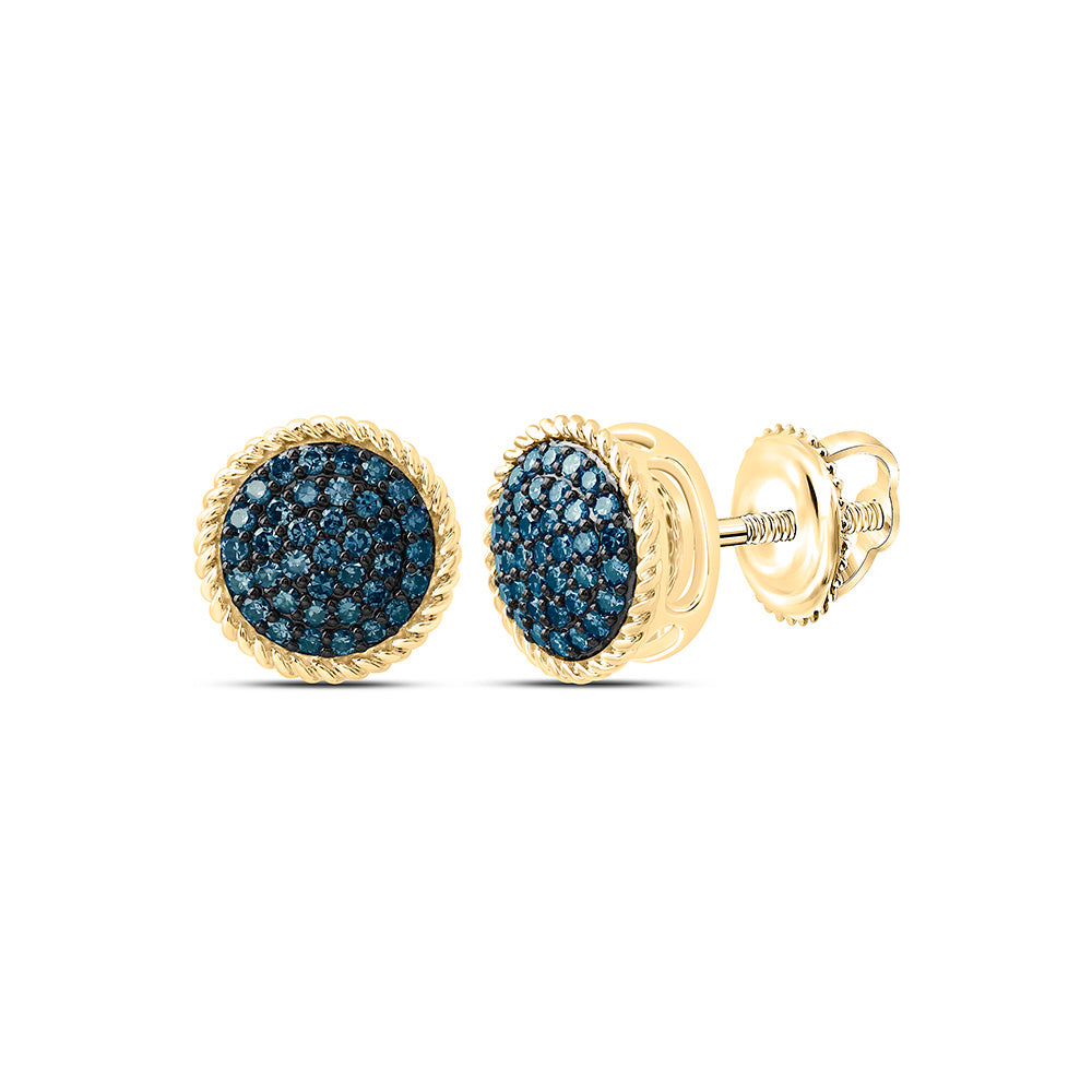 10K Yellow Or White Or Rose Gold 3/8 Cttw Natural Diamond Fashion Natural Round Earring