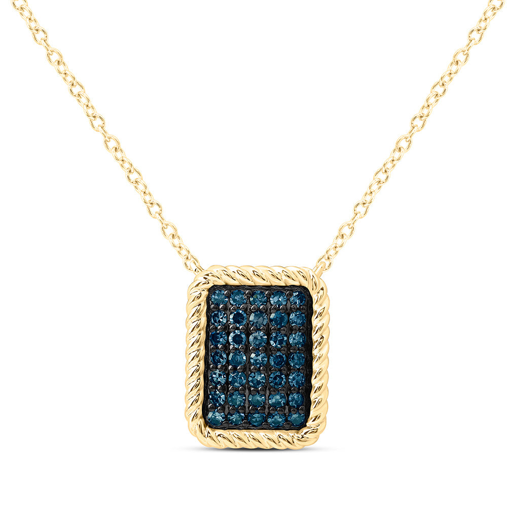 10K Yellow Or White Or Rose Gold 1/4 Cttw Natural Diamond Fashion Natural Emerald Necklace (18 Inch)