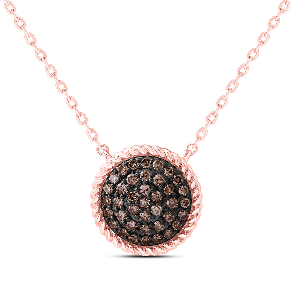 10K Yellow Or White Or Rose Gold 1/4 Cttw Natural Diamond Fashion Natural Round Necklace (18 Inch)