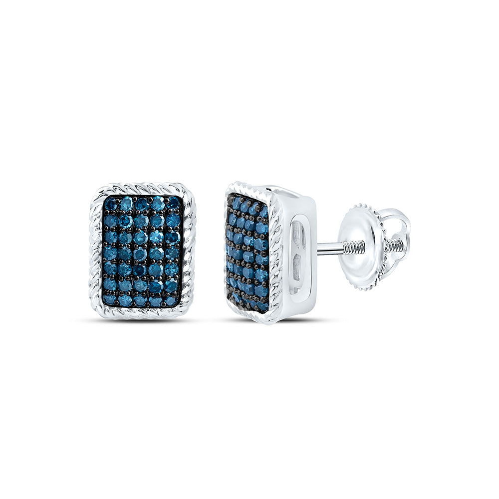 10K Yellow Or White Or Rose Gold 1/3 Cttw Natural Diamond Fashion Cognac Natural Emerald Earring