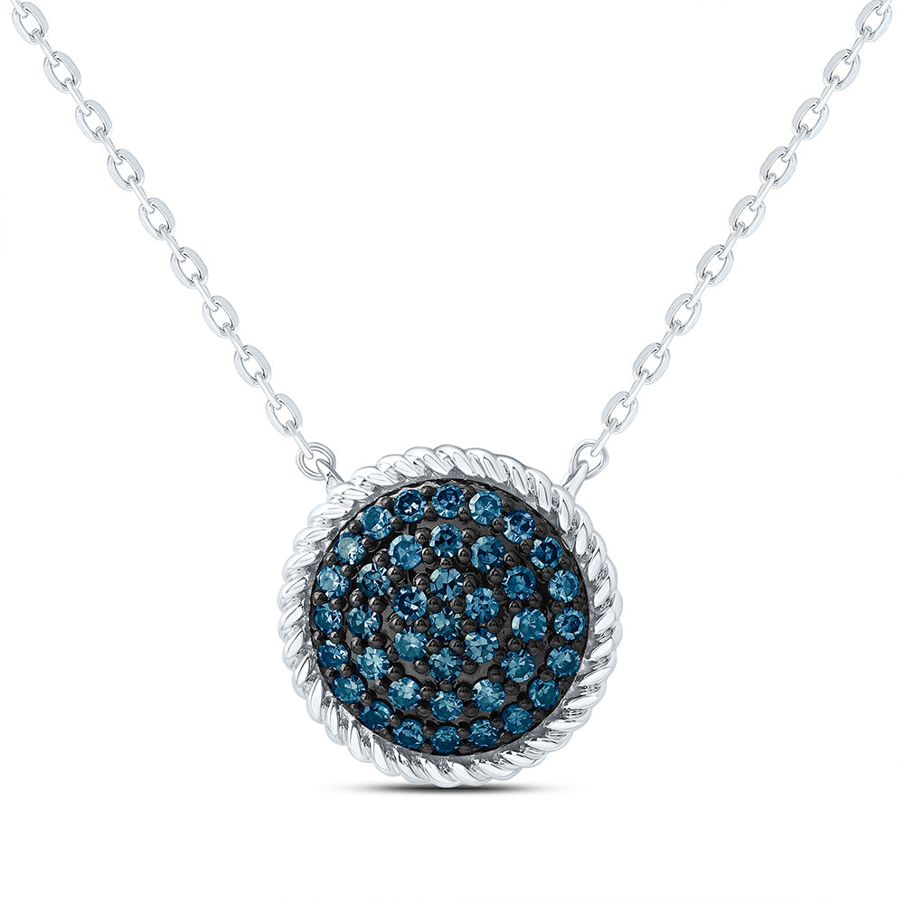 10K Yellow Or White Or Rose Gold 1/4 Cttw Natural Diamond Fashion Natural Round Necklace (18 Inch)