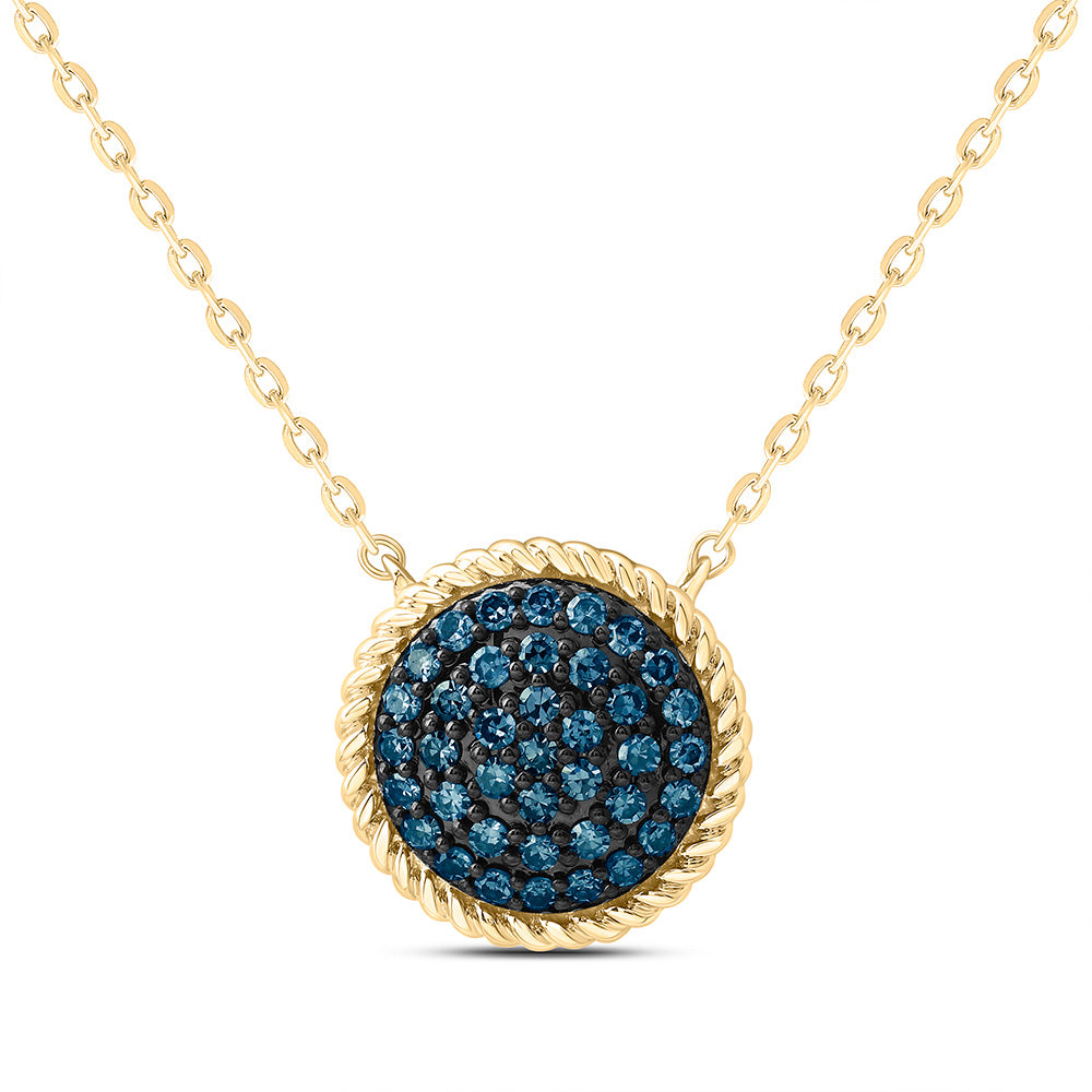 10K Yellow Or White Or Rose Gold 1/4 Cttw Natural Diamond Fashion Natural Round Necklace (18 Inch)