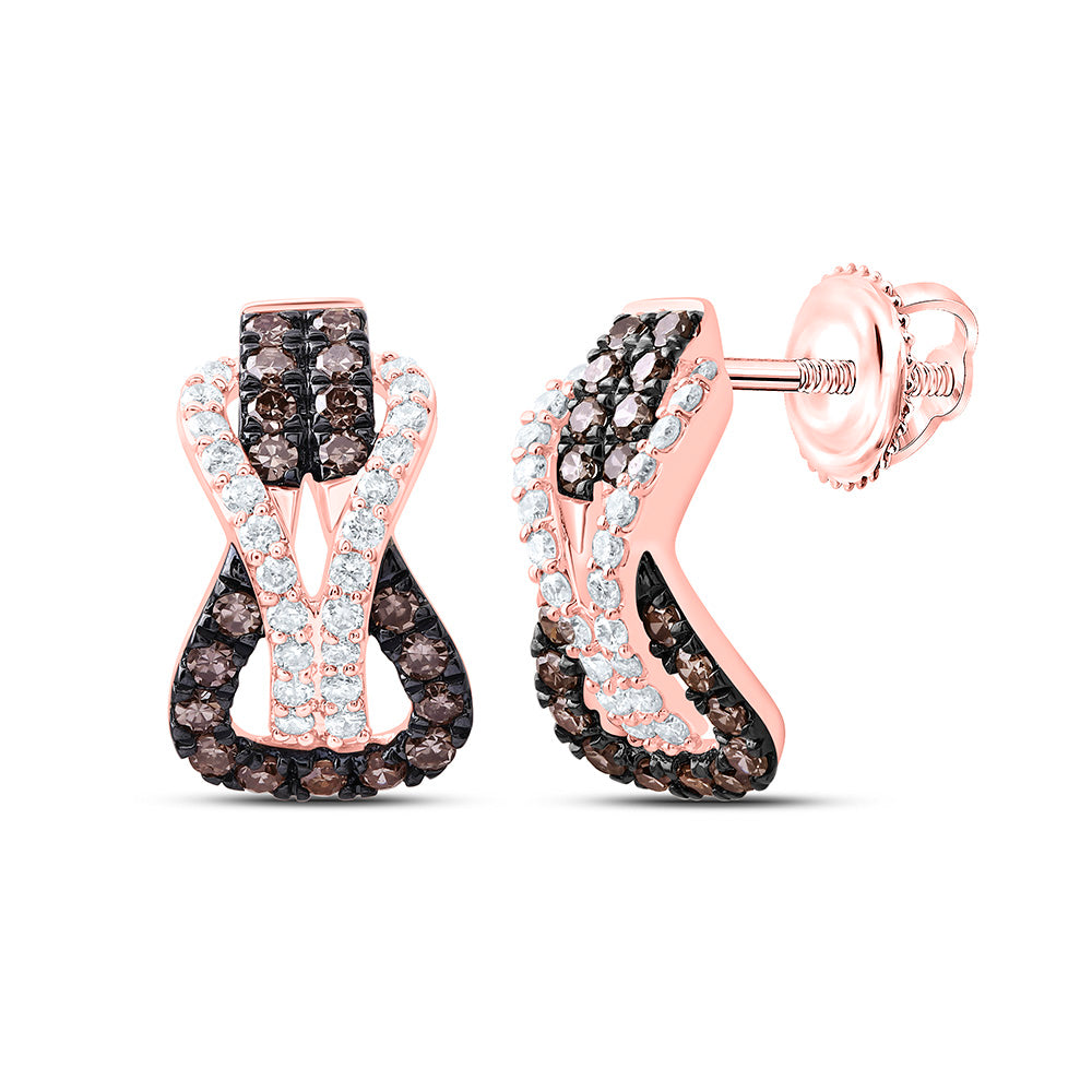 10K Yellow Or White Gold 1/3 Cttw Natural Diamond Cn Fashion Heracle Knot Earring