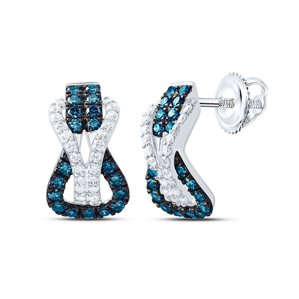 10K Yellow Or White Gold 1/3 Cttw Natural Diamond Cn Fashion Heracle Knot Earring