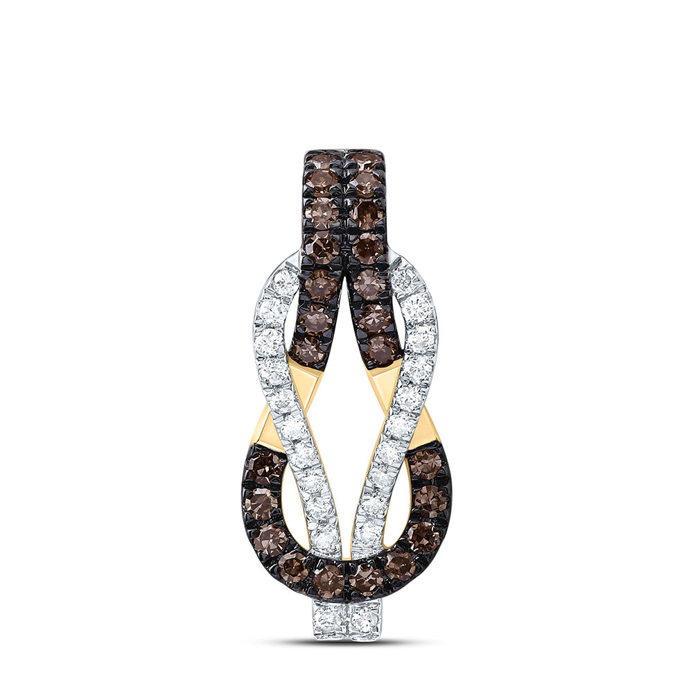 10K Yellow Or White Gold 1/5 Cttw Natural Diamond Cn Fashion Natural Heracle Knot Pendant
