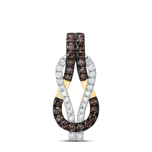 10K Yellow Or White Gold 1/5 Cttw Natural Diamond Cn Fashion Natural Heracle Knot Pendant